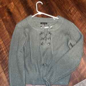 Kendall and Kylie Pacsun front tie olive green